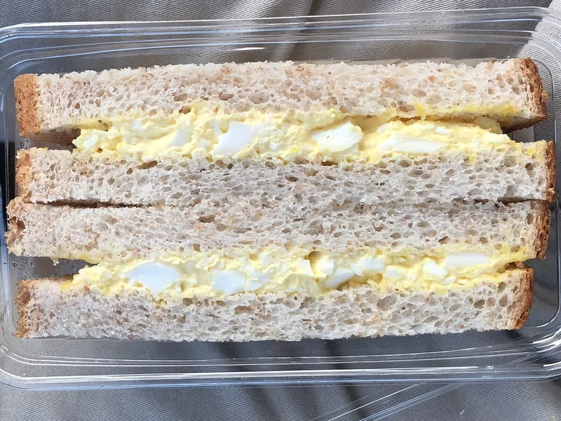 Egg mayonnaise sandwiches on brown bread