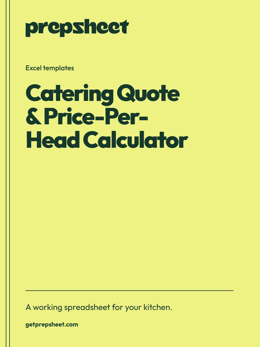 Catering Quote & Price-Per-Head Calculator — ChefSums Excel template