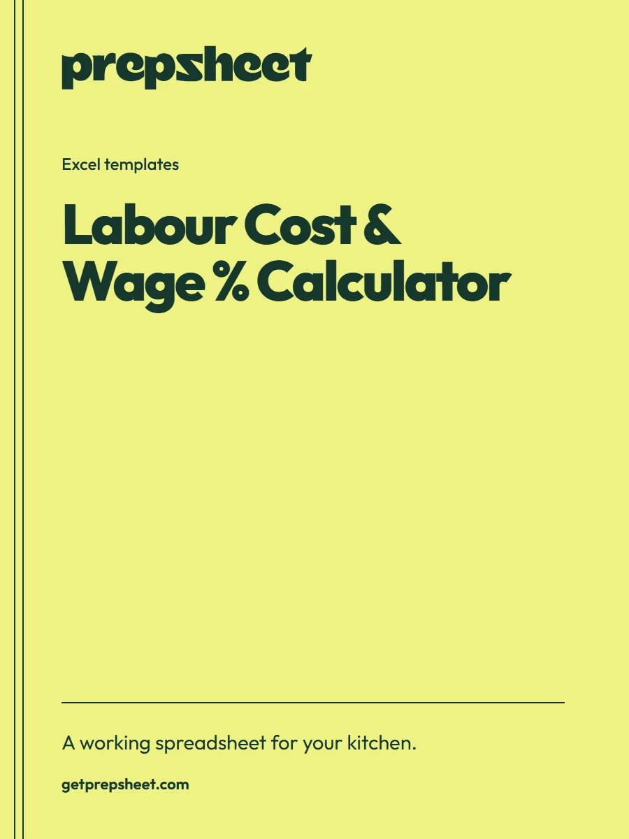 Labour Cost & Wage % Calculator — ChefSums Excel template