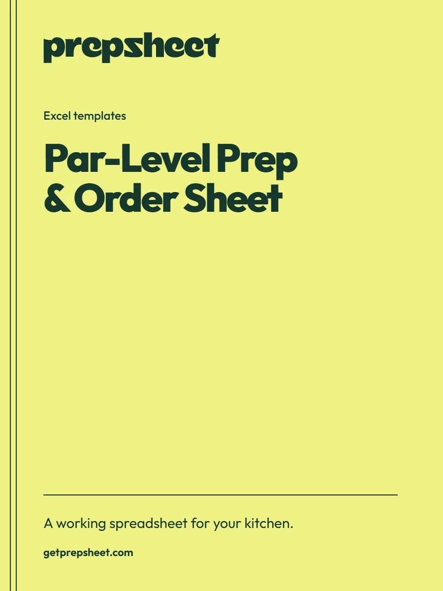 Par-Level Prep & Order Sheet — ChefSums Excel template