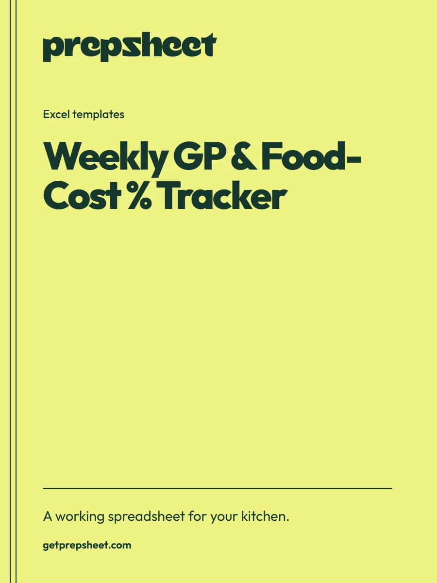 Weekly GP & Food-Cost % Tracker — ChefSums Excel template